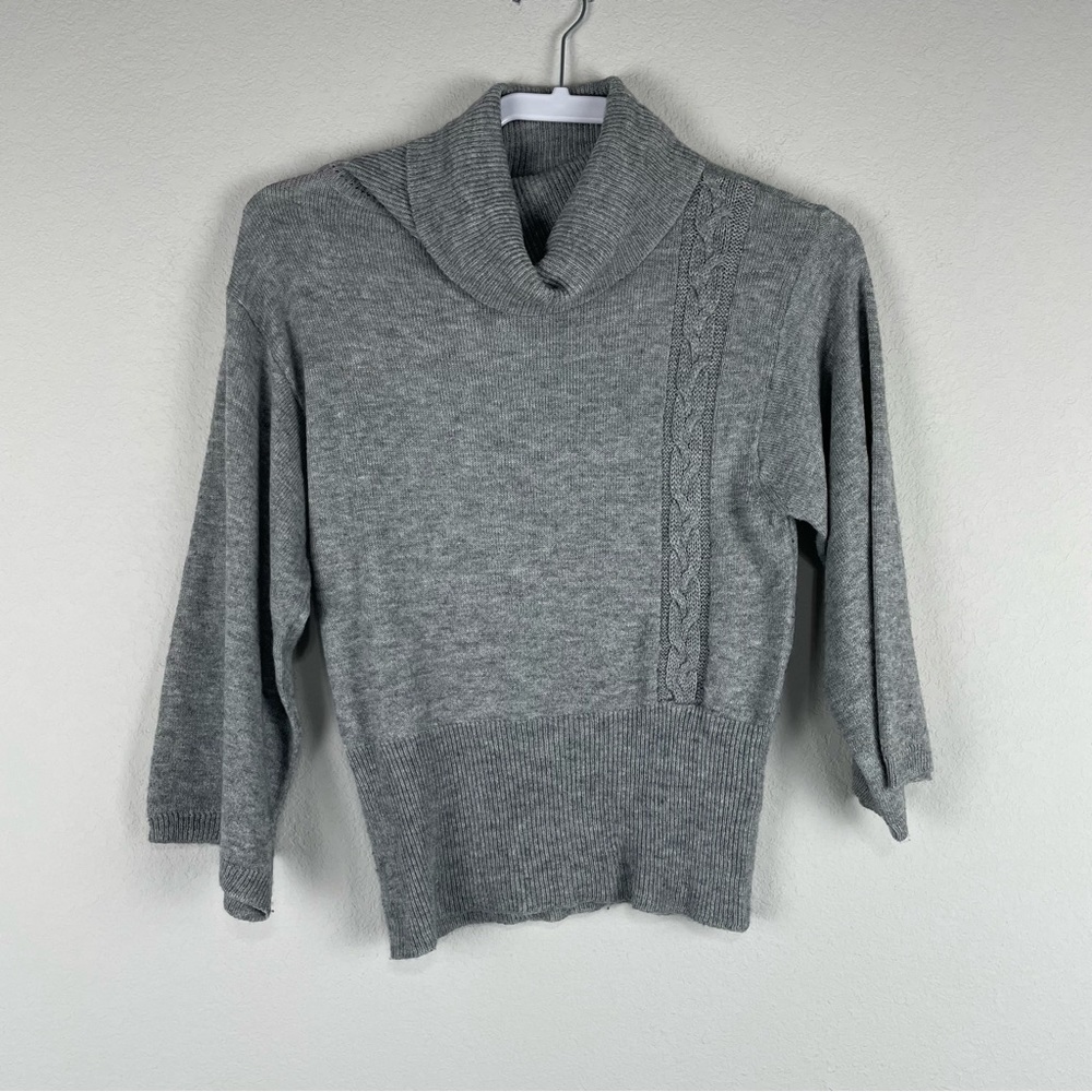 Sparrow Anthropologie Gray Komi Bell Sleeve Wool Blend Sweater Size XS